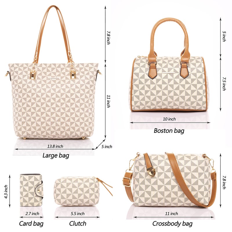2E-youth Designer Purses And Handbags For Women Satchel Shoulder Bag Tote Bag For Work Clutch Purses (2-beige) - Image 2